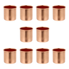 Eease Schwarze Teelichtdosen, runde Metallbecher (10 Stück, Rotbronze)