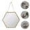 Hexagon Wall Mirror Vintage Style Wall Mounted Mirror 8