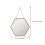 Hexagon Wall Mirror Vintage Style Wall Mounted Mirror 6