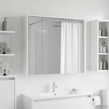 vidaXL Badezimmerspiegelschrank Weiß 73,5 x 16 x 62,5 cm Holzwerkstoff