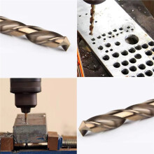 15 Pcs HSS Yellow Straight Shank Twist Drill Bits 1.5-10mm High Speed Steel Fully Ground Hole Drilling Tool Set
