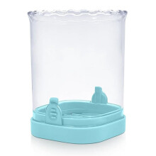 Obstschneider, Becher-Obstschneider, kleines Küchengerät, Becher-Schneider, Kirsch- und Erdbeerschneider, blau