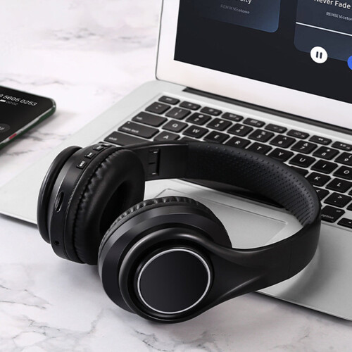 Ασύρματα ακουστικά Bluetooth PAVEOS με μικρόφωνο, συμβατά με υπολογιστή, υπογούφερ, Bluetooth 2