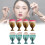 (Blue B)Mermaid Themed Cosmetic Brush Durable Plastic Handle Professional Home Supplies 5