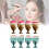 (Blue B)Mermaid Themed Cosmetic Brush Durable Plastic Handle Professional Home Supplies 7