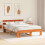 VidaXL vidaXL Bed Frame with Headboard Wax Brown 150 x 200 cm Solid Pine Wood 4