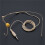 2X Adjustable Beige Double Earhook Capacitor Headset Mic Headworn Lockable Microphone 3.5mm Plug for Wireless 9