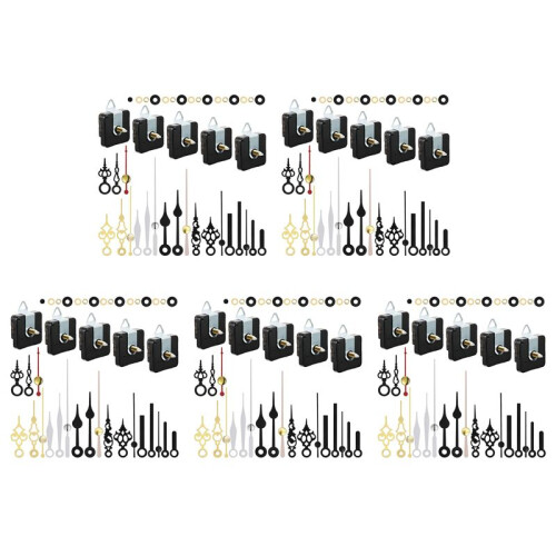 25 Pcs Clock Movement Mechanism Parts Silence Quartz DIY Wall Clock with 7 Different Pairs Clock Hands Replacement Kit