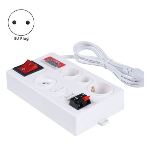 3X E27 B22 E14 Lamp Bulb Tester, LED Light Voltage Power Quick Test Box, Fast Testing with Power Display EU PLUG 2