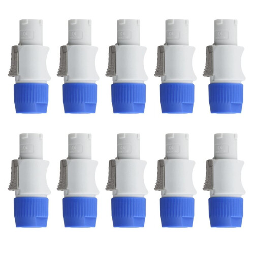 100Pcs 3 PIN Male Powercon Connector Signal Input Jack for  Light Stage Light Power Output 2