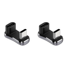 2X Adapter USB C Kąt 180 Stopni USB-C PD do Ładowania Tabletu USB CU Shape Converter do Akcesoriów , CC 20G 140W