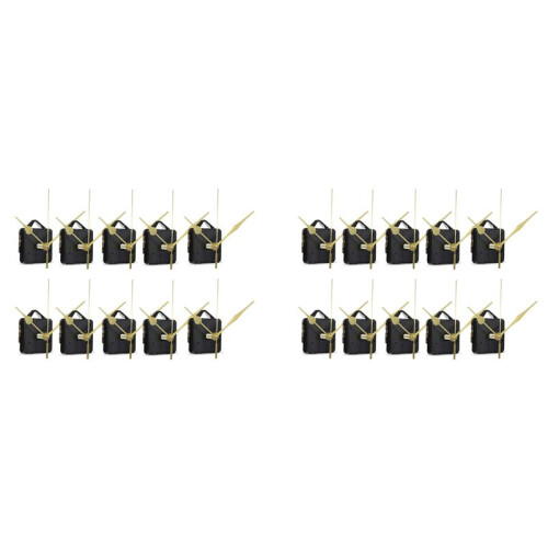 20Pcs DIY Silent Movement Spindle Hands Wall Quartz Clock Movement Mechanism Repair Tools Part Clock Kit