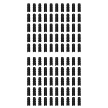 100PCS Black Greenhouse Plastic Film Frame Pipe Tube and Film Clip Clamp Connector Kit Garden Tool 20mm