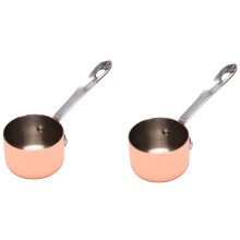 2X Sauce Bateaux Tasse de Sauce Plaquée Cuivre Tasse de Lait Tasse de Sauce Frites Restaurant Occidental Pot en Cuivre Spécial 3,8 cm