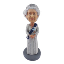 (A)Figura de ação The Queens 70th Platinum Jubilee Statue Bobbling Acenando com a cabeça