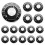 45 Sets of A03 Potentiometer Control Knobs and 0-100 Scale Plates Bakelite Knob Scale Plates Digital Potentiometer Set 4
