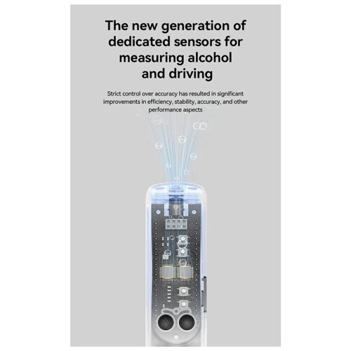 5X Non-Contact Alcohol Tester, High-Precision Breathalyzer with HD Large Screen, LED Light Indicator,Flashlight Function