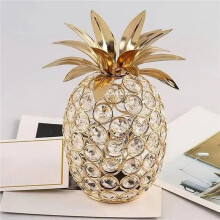 2X Crystal Fruit Ornaments Bling Rhinestone Shape Miniatures Snow Pear Crafts Home Decoration Photography Props B