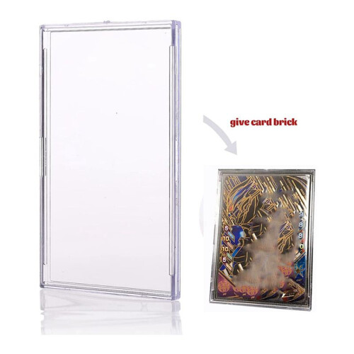Cards Sleeves Top Loaders 20 Hard Plastic Card Protector Clear Card Brick + 4 Display Stand 1