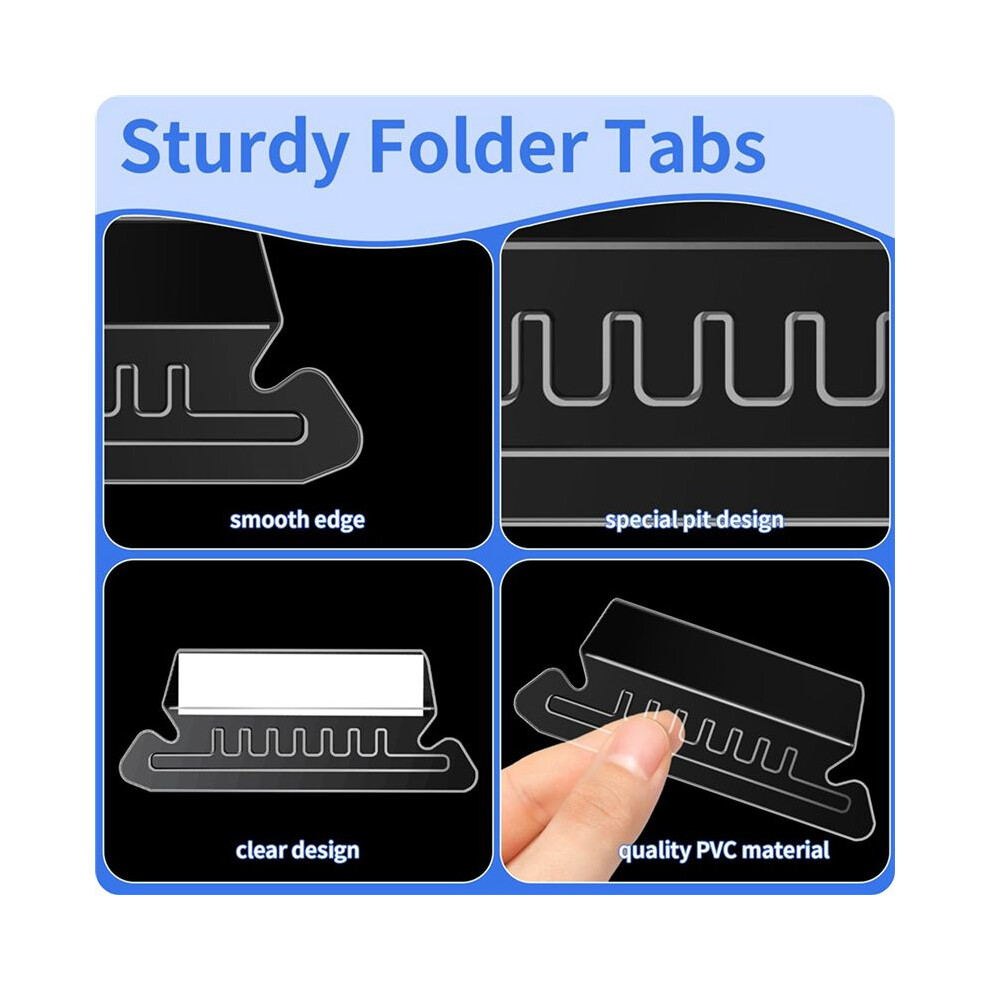 Multiple Folder File Hanging File Folder Tabs, 200 Pcs File Folder Tabs File Tabs for ...