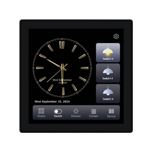 2X Tuya T3E Pro  Control Panel  Touch Screen Panel  Zigbee Intelligent Wall Push Light  Black 1