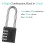 8 Pack Outdoor Combination Padlock Long Shackle Lock 6.5cm Shackle Waterproof 4 Digit Resettable Combination Lock 4