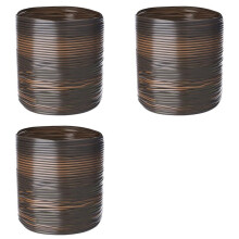 3pcs 120 Ft Wicker Repair Kit, Plastic Wicker Repair Supplies, Gradient Dark Brown with Visible Mixed Color Stripe