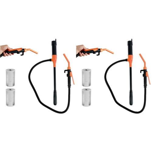 4x Liquid Transfer Pump Transfer Pump with Flow Control Nozzle 2.4 Gallons Portable Efficient Fuel Transfer Pump Orange 1