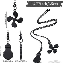 8X Ceiling Fan Pull Chain Fan Extension Chain Fan Chain Pulls Decorative 12 Inch Ceiling Fan Chain Extender Ornament C