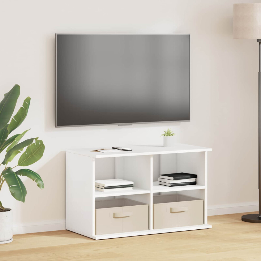 Vidaxl Tv Stand With Drawer White 79 X 40 X 48 Cm