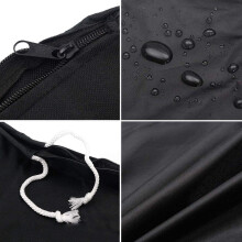 420D Boat Full Outboard Engine Cover Protection Waterproof Sunshade Dust-Proof for Motor Fits 6-15HP