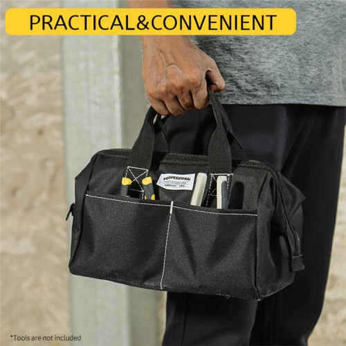 Bolsa para Ferramentas de 33 cm (13 Polegadas), Organizador de Ferramentas Domésticas com Boca Larga e Base Resistente para Armazenamento. 2