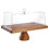 Cake Stand with Lid, 13″ Rectangular Multi-Functional Cake Holder, 2-in-1 Dessert Table Display Set, Charcuterie Board 1