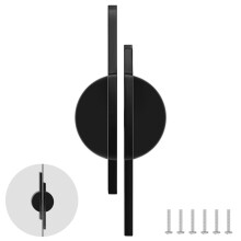 4 Poignées D'Armoire, Boutons D'Armoire Noirs Demi-Ronds, Poignées D'Armoire Noires Mates pour Placards et Armoires 2-1/2 Pouces (64 mm)