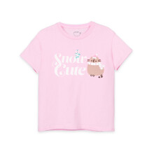 (9-10 Years) Pusheen Short Sleeved T-Shirt (Girls Pink)