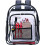 5X Heavy Duty Clear Backpack,Security Transparent School Backpack,See Through Bookbag for Work,Security Check and Travel 7