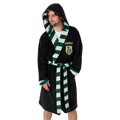Harry Potter (Large) Harry Potter Hooded Bathrobe (Unisex Black)