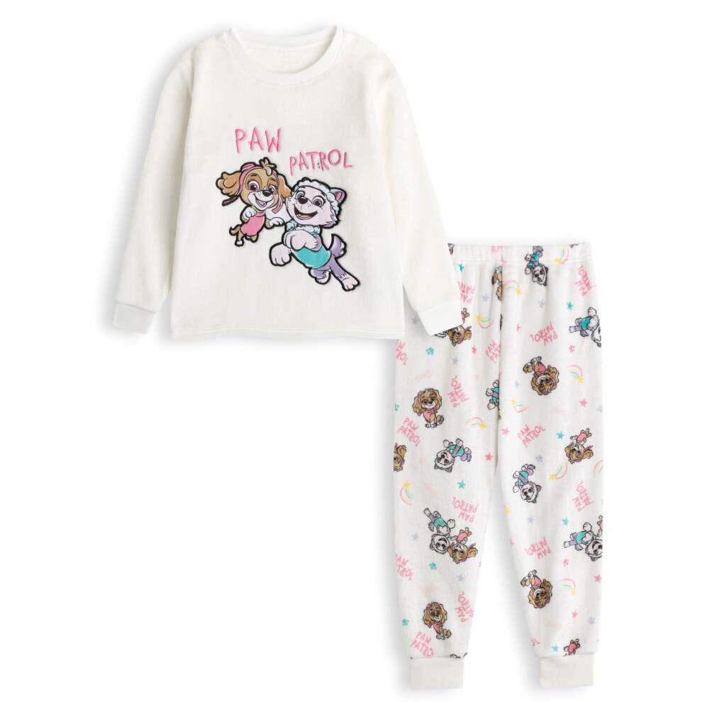 Paw Patrol (4-5 Years) Long Sleeve Long Leg Pyjama Set (Girls Off-White)
