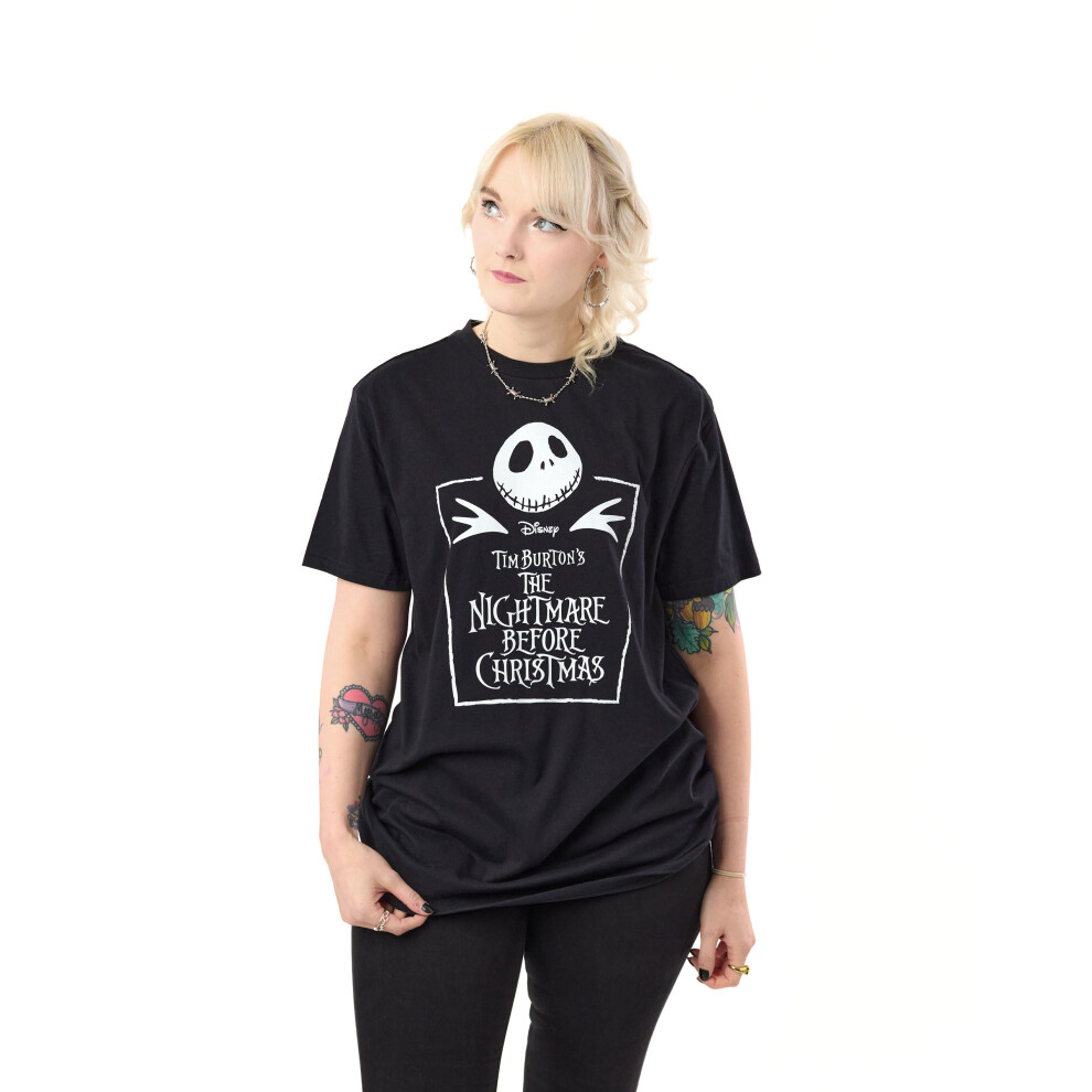 Disney (Xx-Large) The Nightmare Before Christmas Short Sleeved T-Shirt (Unisex Black)