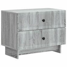 vidaXL Bedside Cabinet Grey Sonoma 62 x 34.5 x 47.5 cm Engineered Wood