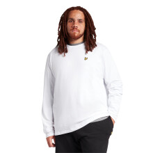(2XL, White) Lyle & Scott Mens Big & Tall Plain Cotton Long Sleeve T-Shirt