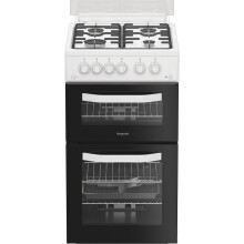 Hotpoint HDG5GCW Gas Cooker with Gas Hob 50cm Free Standing White A+/A New