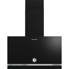 Hotpoint PHVP62FLMK Built In 60cm 3 Speeds Chimney Cooker Hood Black A Rated