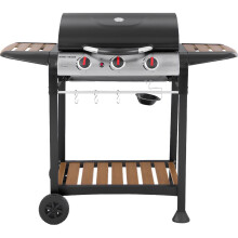 George Foreman Product Care Group GFGBBQ3BW Gas Barbecue Free Standing Black /
