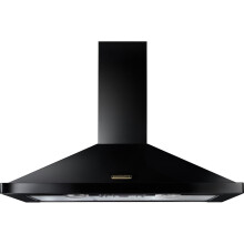 Rangemaster RHDC90BL/B Built In 90cm 3 Speeds Chimney Cooker Hood Black B Rated
