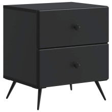 vidaXL Bedside Cabinet Black 43 x 34.5 x 47.5 cm Engineered Wood
