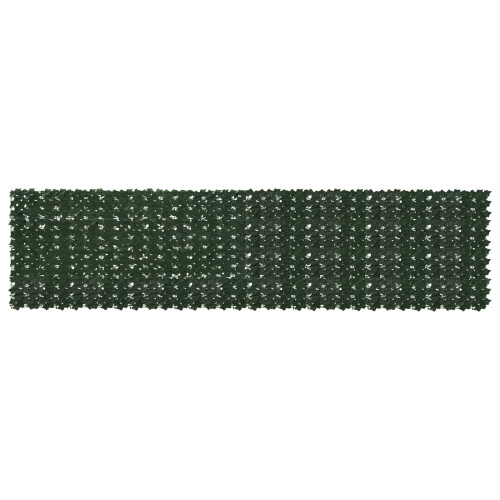 VidaXL vidaXL Balcony Screen with Leaves Dark Green 400 x 100 cm