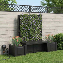 vidaXL Gartenbank Kopenhagen PP Anthrazit