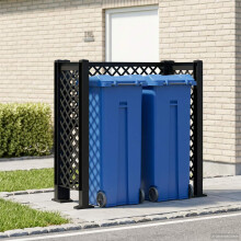 vidaXL Mülltonnengitter Anthrazit 123 x 47 x 114 cm PP