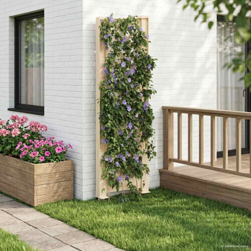 VidaXL vidaXL Trellis mit Spike PP Weiß